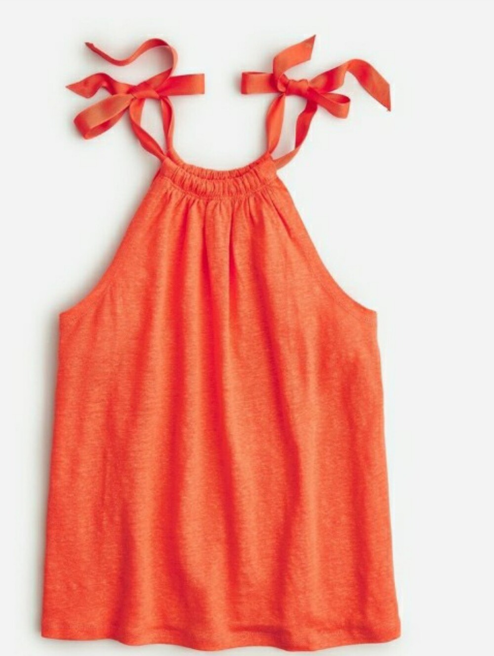JCREW Tangerine Linen Top Size SMALL